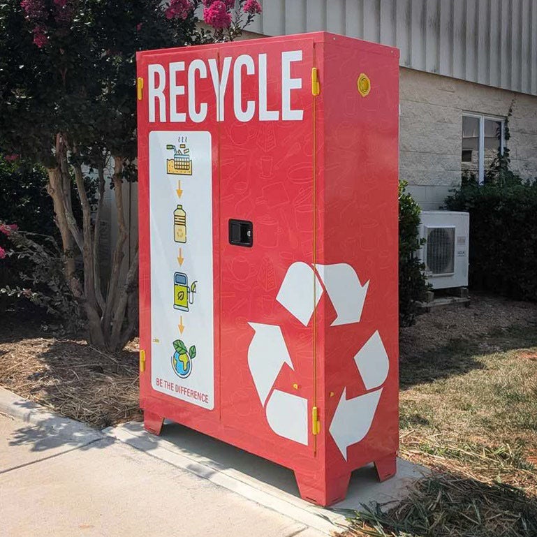 New Grease Takeback Cabinet Installed to Protect Waterways and Environment